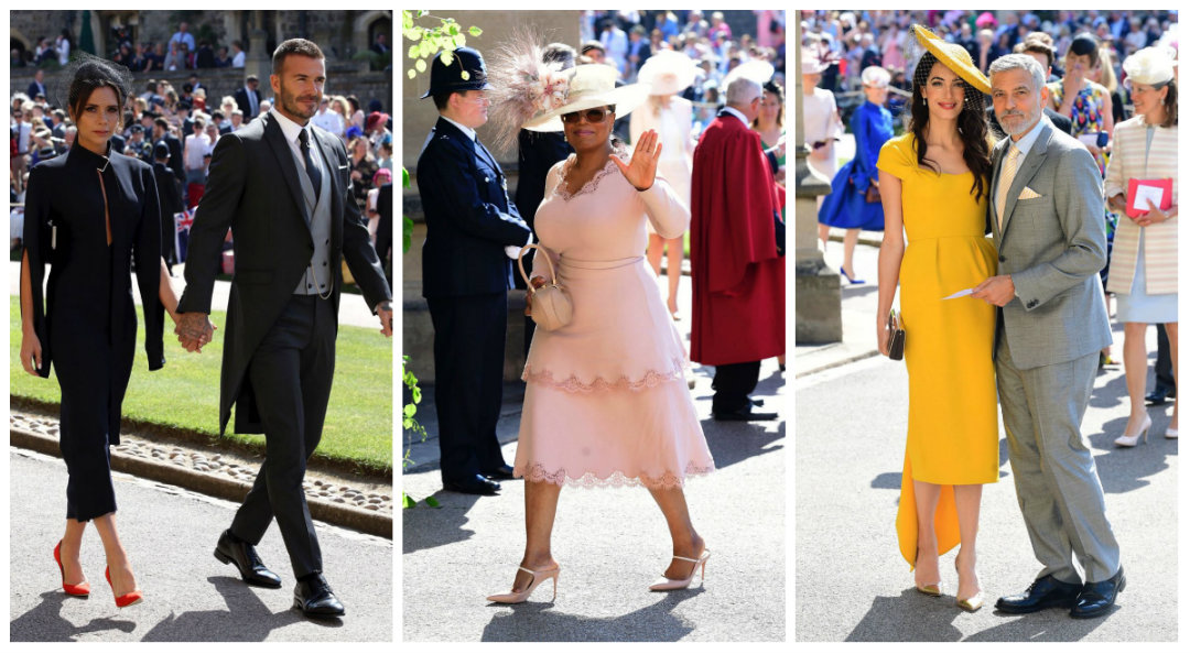 David Beckham y su esposa Victoria, la presentadora Oprah Winfrey, al igual que George Clooney y su esposa, fueron algunos de los 600 invitados a la ceremonia.